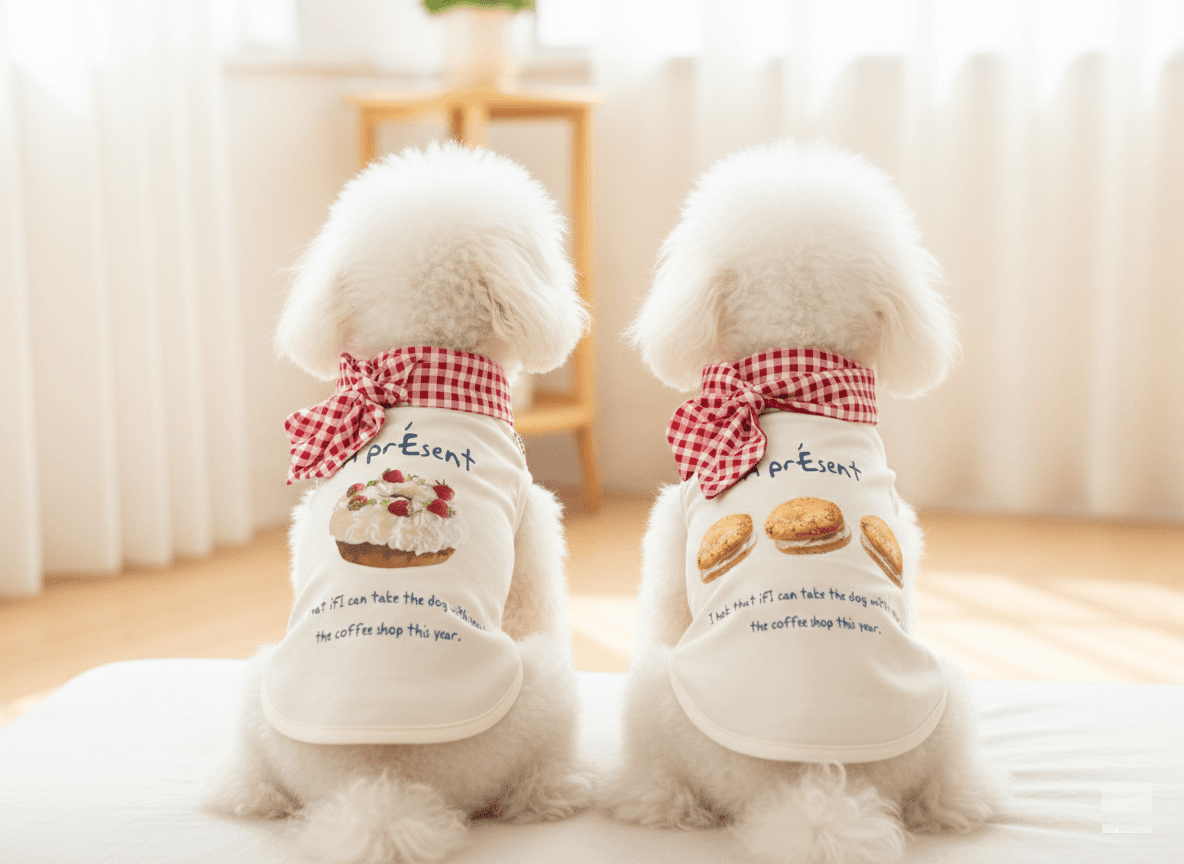 犬服 春服 タンクトップ Tシャツ 春夏 スイーツ スカーフ デイリー 犬服