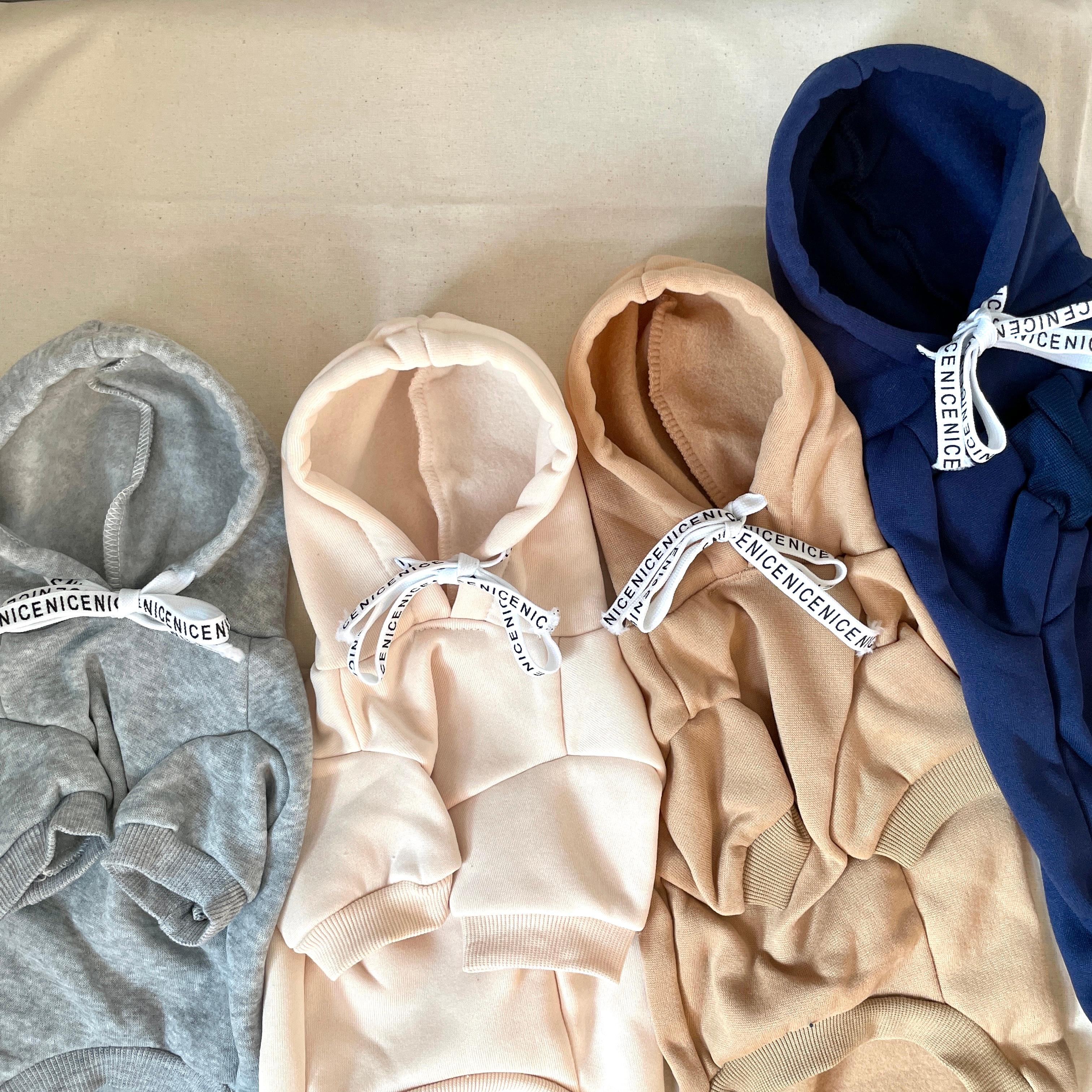 シンプル 無地 フードTシャツ PetClass きちんとした 犬服 犬用春服 犬用フードTシャツ 2XL