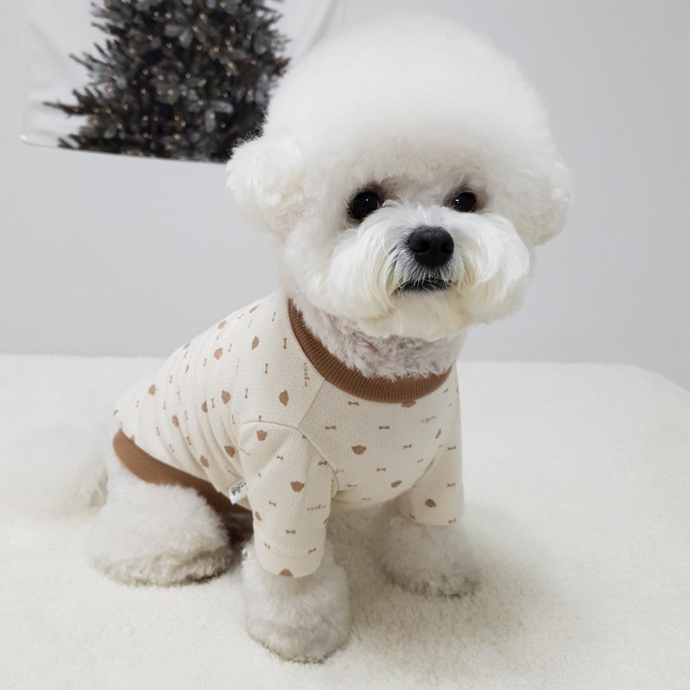 犬服 室内服 パジャマ 下着 犬用オーガニック 純綿 クマ S