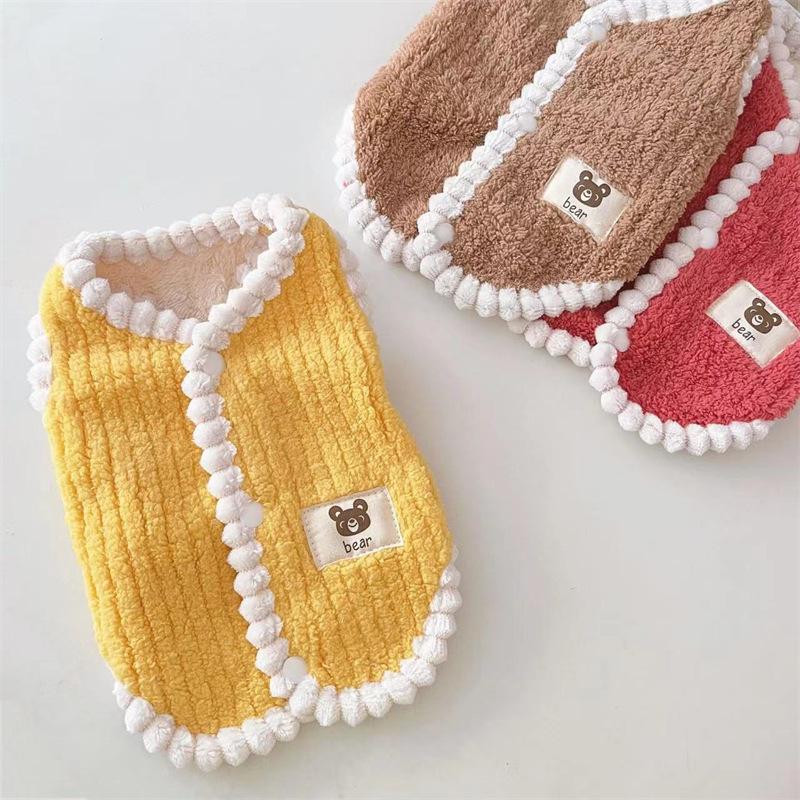 犬用ベスト オーガニック キルティング 室内服 睡眠 ベスト 犬服 MonggeBear