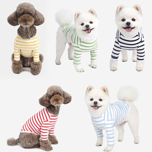 犬服 デイリー ストライプ Tシャツ 室内服 RichDog s
