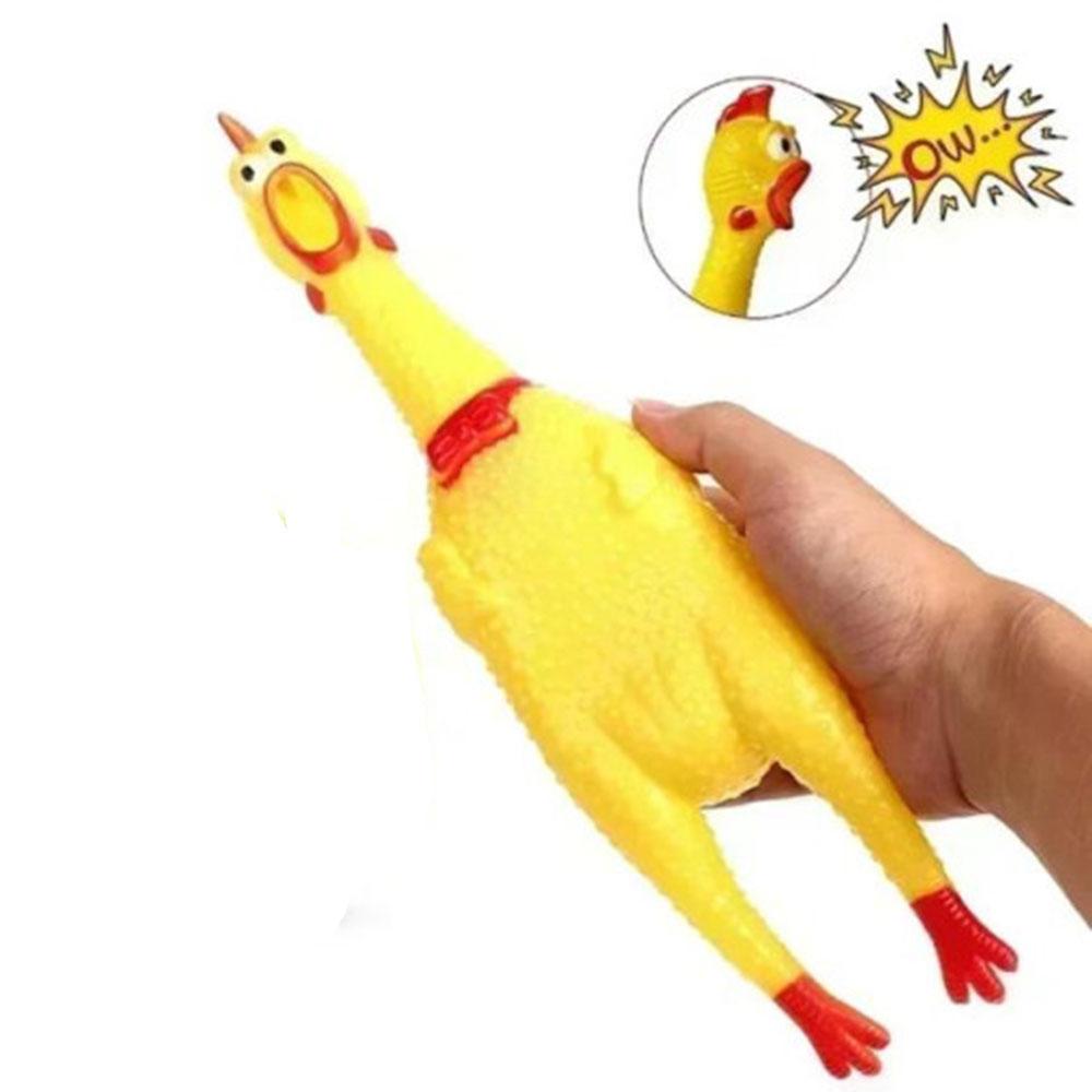音の鳴る鶏おもちゃ 犬用鳴るおもちゃ 奇妙な鶏 S (16cm)