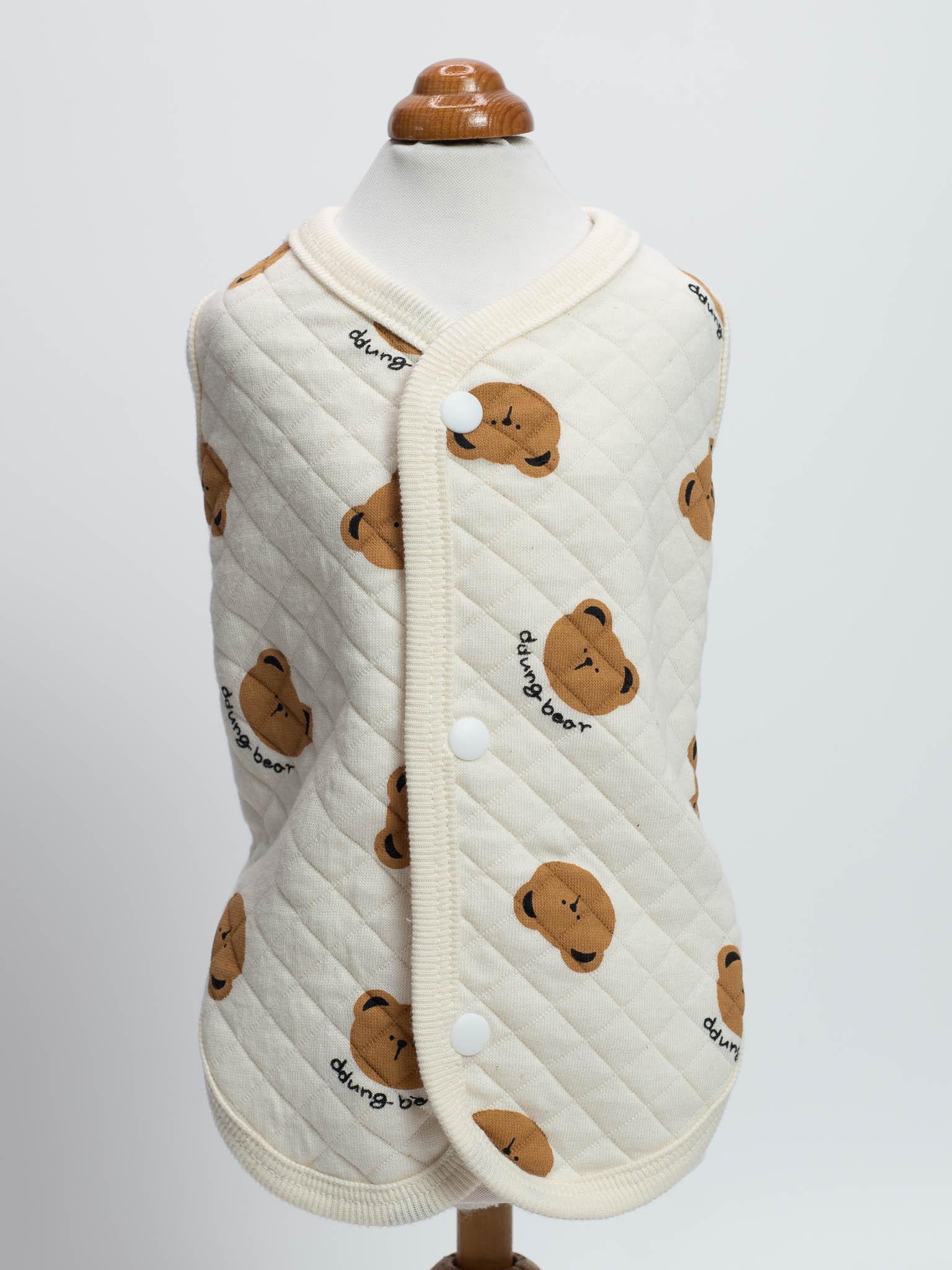 犬服 Hug Bear キルティング ベストS