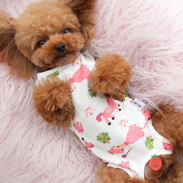 犬 猫 術後服 避妊術後服 回復服 回復猫 安心洗濯 桃色妖精 ボタンタイプ