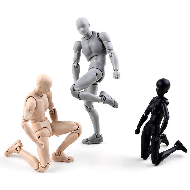 撮影用 骨格 人形 男性 女性 ペインティング ボディ アクションモデル