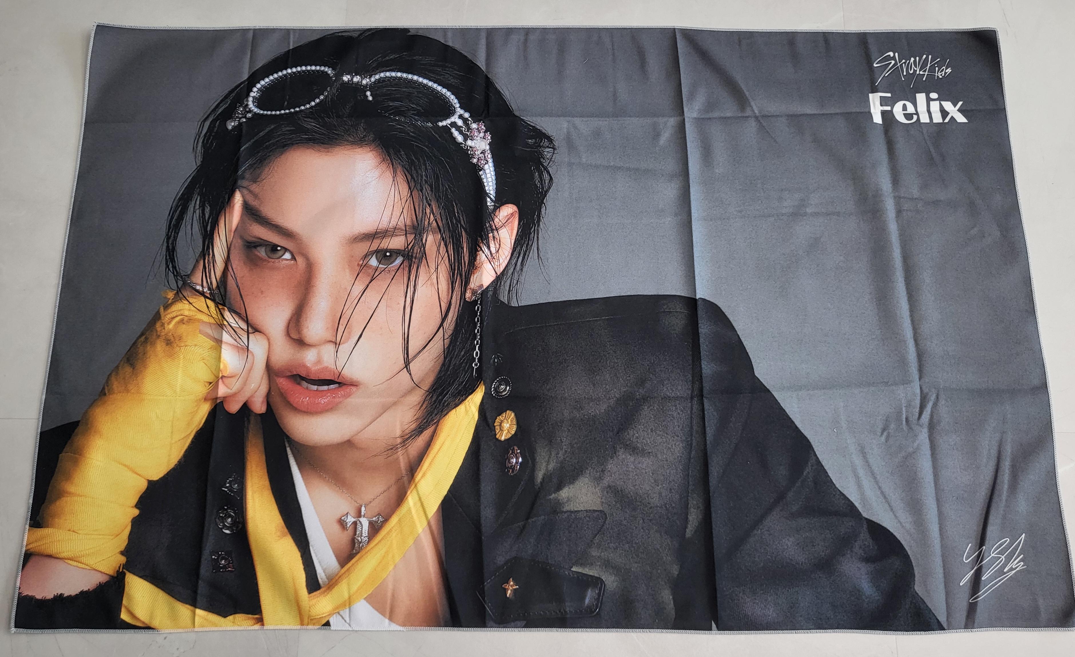 フィリックス Stray Kids グッズ ひざ掛け 大判スローガン