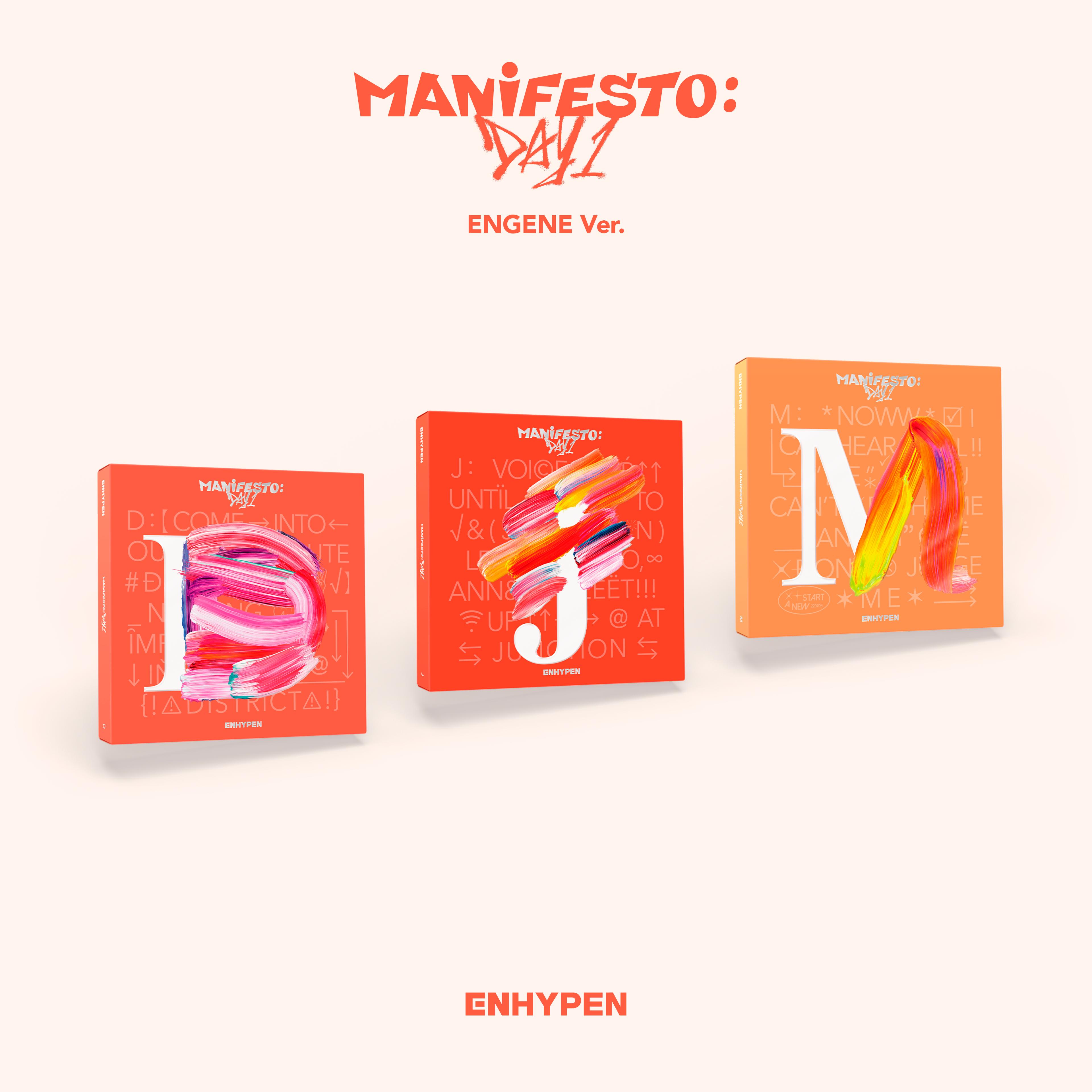 3種セット ENHYPEN MANIFESTO DAY 1 ENGENE