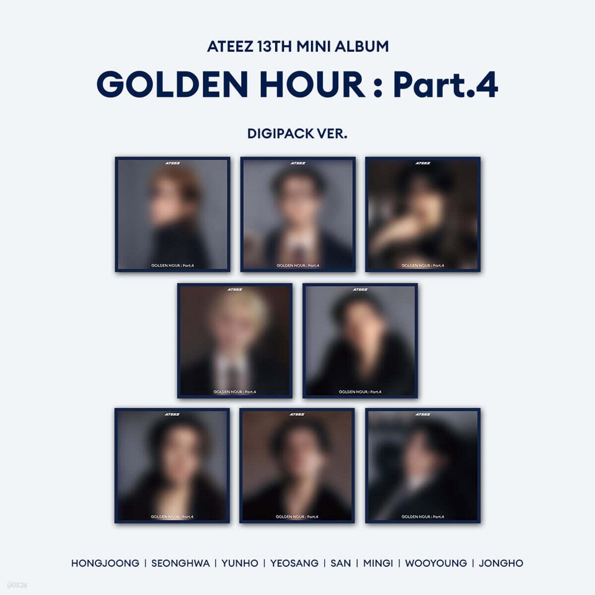 DIGIPACK ver ランダム ATEEZ - GOLDEN HOUR Part 4 Mini Album 13th Album DIGIPACK