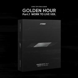 ATEEZ エイティーズ - ミニ 10集 GOLDEN HOUR PART 1 WORK TO LIVE VER 4DISC
