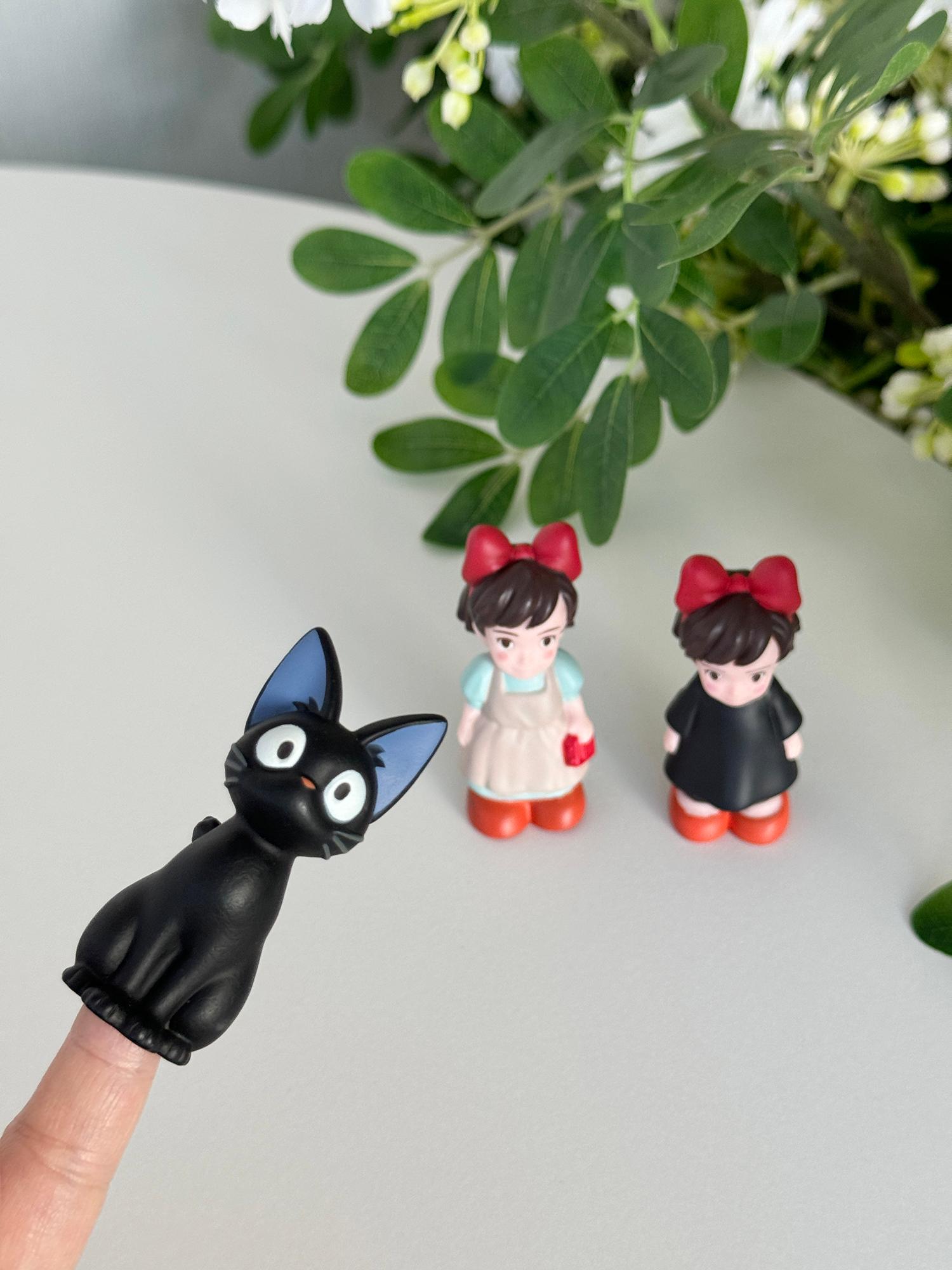 ジブリ キキ 猫ジジ 指人形 マスコット 魔女の宅急便 フィギュア