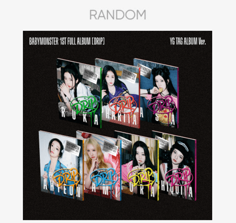 Babymonster BABYMONSTER 正規1集 アルバム DRIP YG TAG ラミ