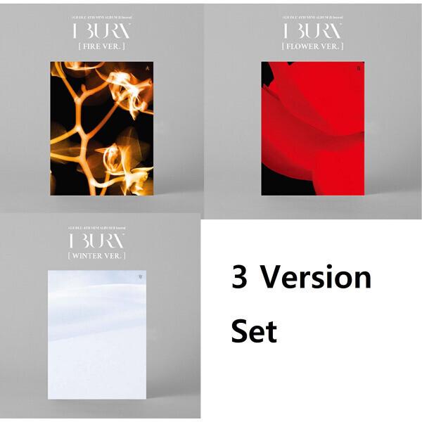 (G)I-DLE 4th EP Album I BURN 3 Version Set (Just Opened All Stuffs Included)