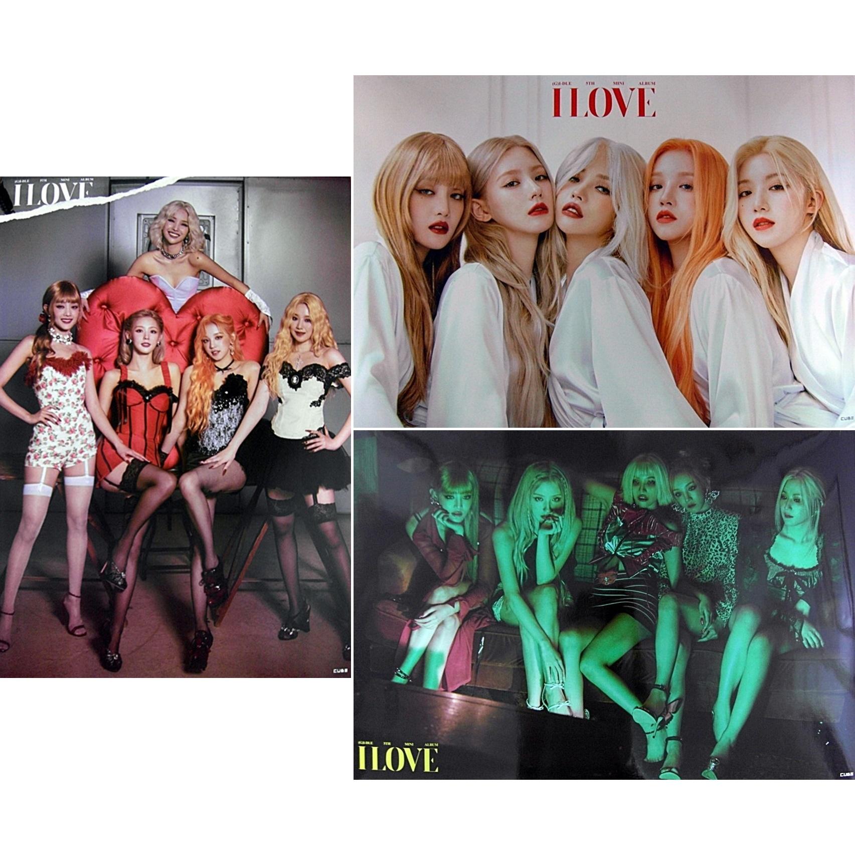 (ブロマイド3種+筒) (G I-DLE) I LOVE 3種ポスター