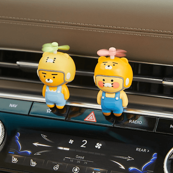 カカオフレンズ (Kakao Friends) チュンシギ 車載用風見鶏 (回転機能付き)