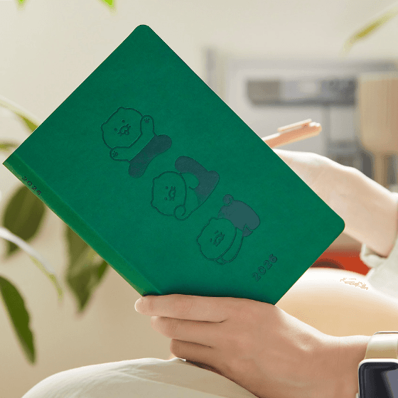 カカオフレンズ 2026 ダイアリー チュンシギ グリーン 新年ダイアリー プレゼント (ステッカー付)