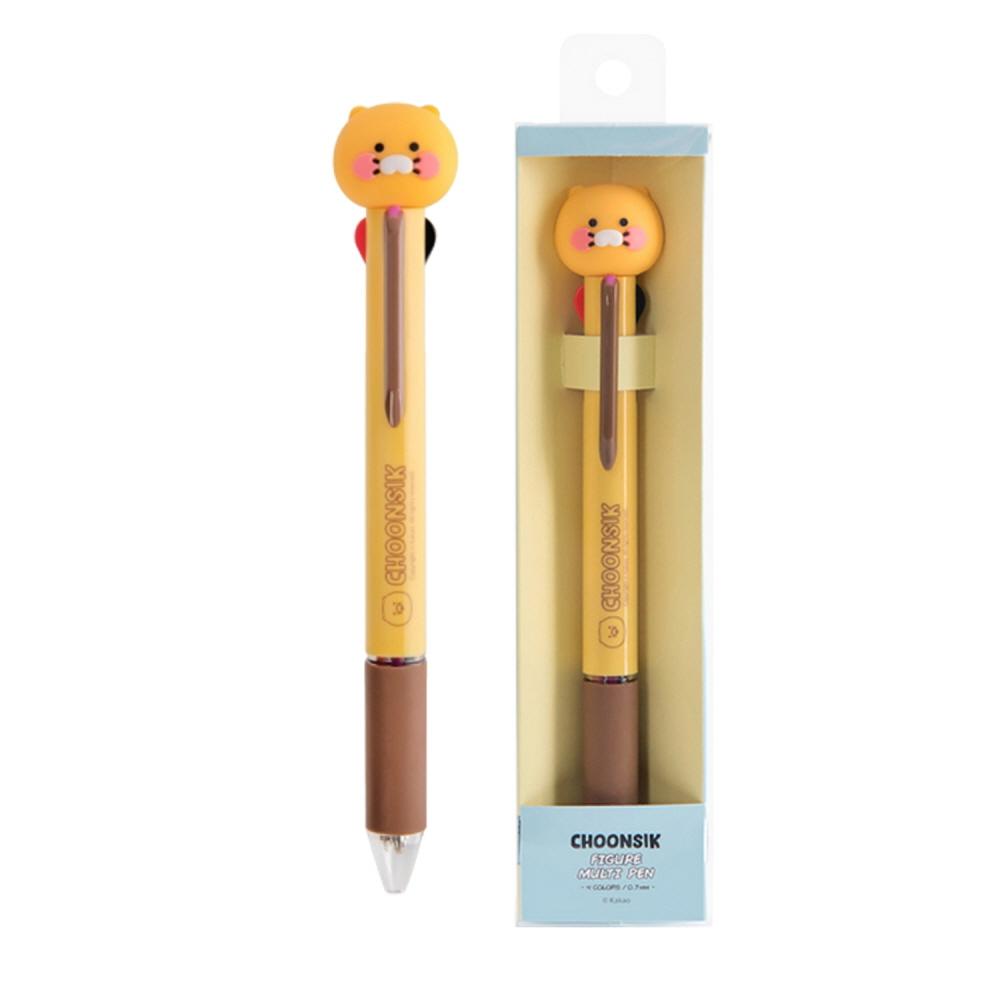 iConos Kakao Friends チュンシク フィギュア マルチボールペン スタンダード 0.7mm 4色, 1個