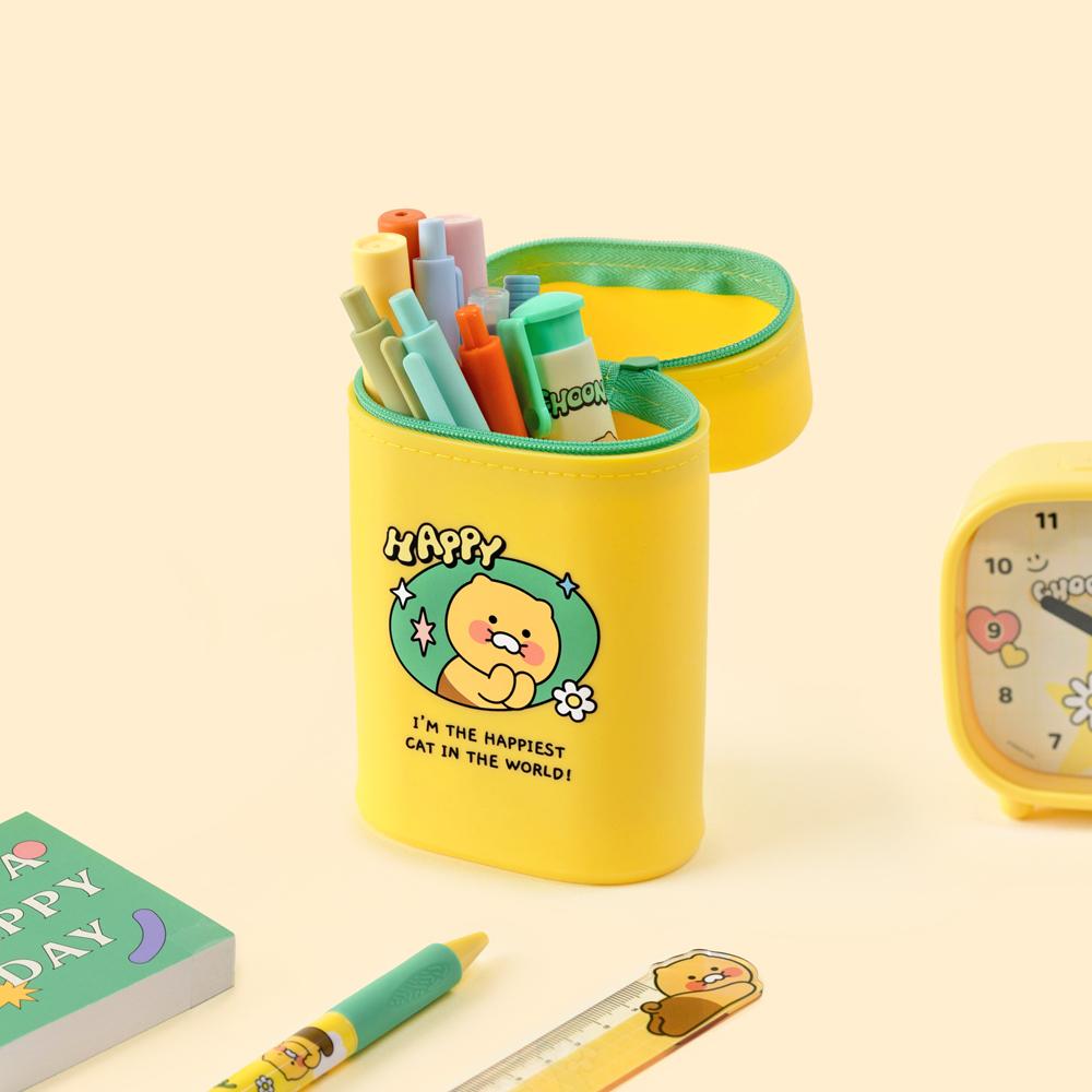 Icones Kakao Friends Say Cheese シリコン スタンディング ペンケース