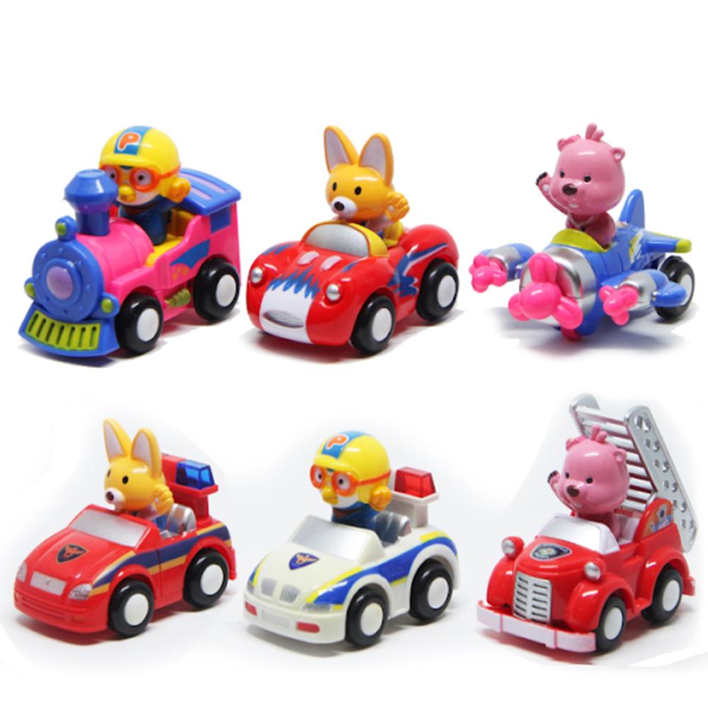 Pororo（ポロロ）ミニカー おもちゃ パトカー 列車 飛行機 消防車 ルピー エディ ミニカー ベビー用自動車おもちゃ