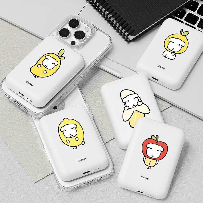 듀 가나디 モバイルバッテリー 5000mAh MagSafe 急速ワイヤレス充電 オタクメイト グッズ マンゴー