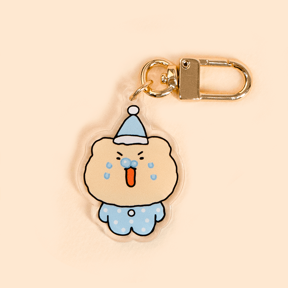 リニューアル マンゴム マンゴムハムスター アクリル キーリング 泣き虫マンゴム