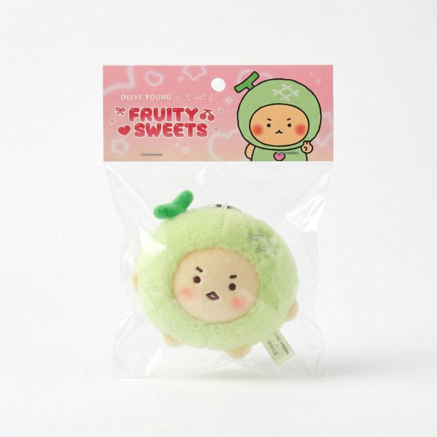 Manggom Manggom ぬいぐるみキーリング メロン キーチェーン キーホルダー