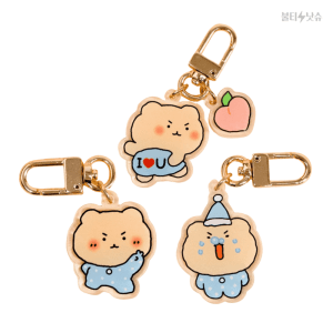 망그러진곰 망곰이 3種セット キャラクター アクリル ミニ キーリング グッズ