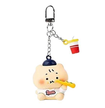 DOOSAN BEARS x Manggeureojin gom フィギュア キーリング Nyamnyam Meoksan Manggom