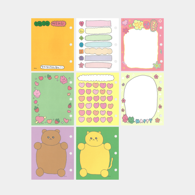 3穴ダイアリーリフィル B