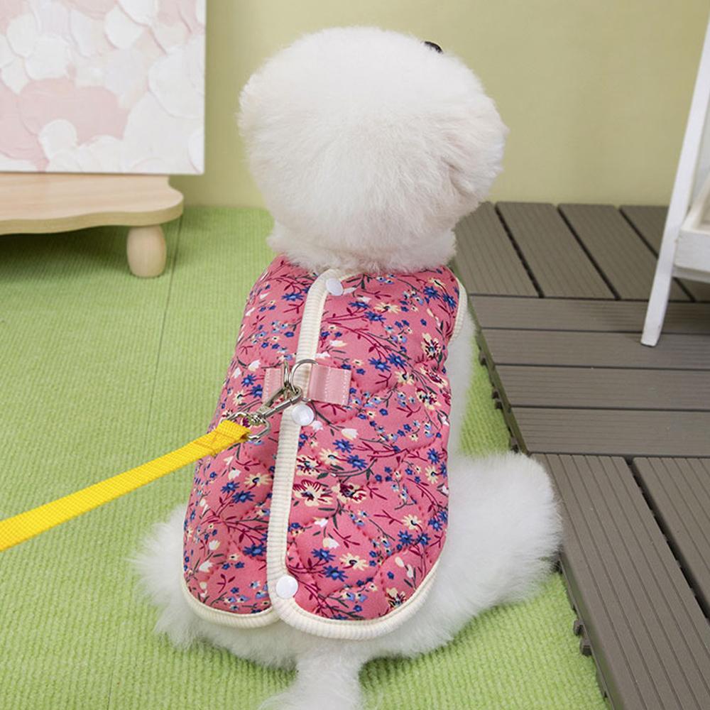 春 花柄 犬服 ペット用キムチベスト 猫服 犬用ベスト おばあちゃん おばあちゃん 犬用 外出着 室内着