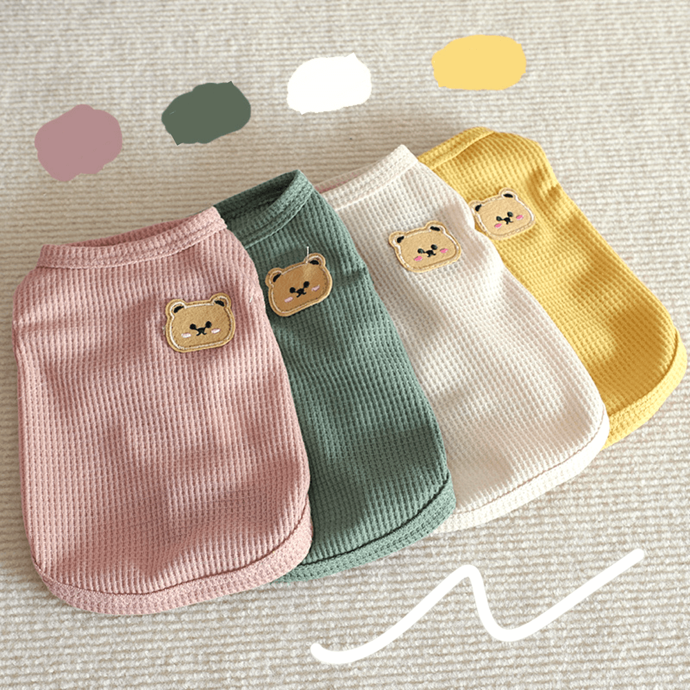 パープルペット 犬服 猫服 ペット Tシャツ 部屋着 外出着 カーディガン スウェット 春 秋 パステルベア服