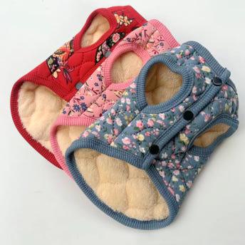 犬 花柄 アウターウェア 猫 ペット おばあちゃん服 サイズS