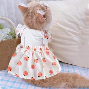 爽やかオレンジ ワンピース 犬服 猫服