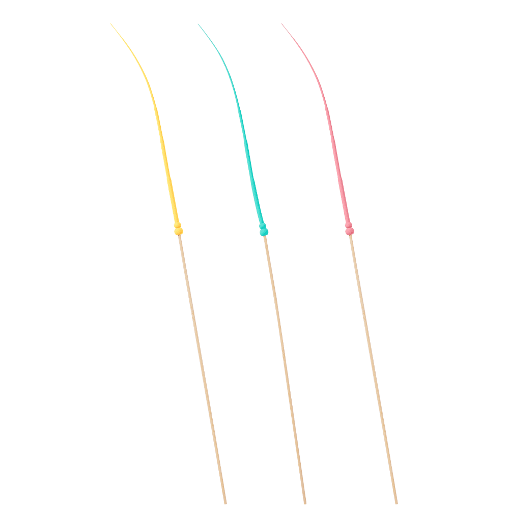 3651 しっぽ型おもちゃ 3個入りセット 猫用釣り竿おもちゃ