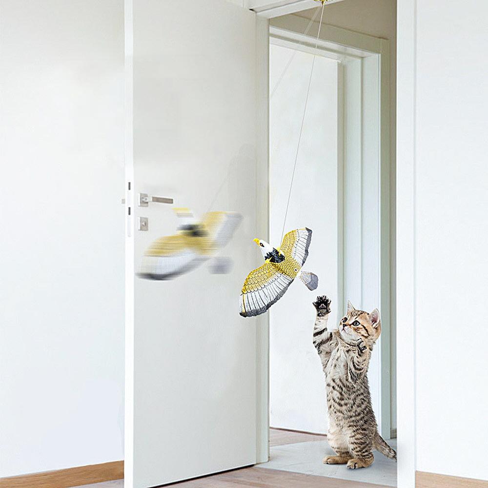 猫 鳥おもちゃ ロボット 尻尾キャッチ 動く 飛ぶ鷹