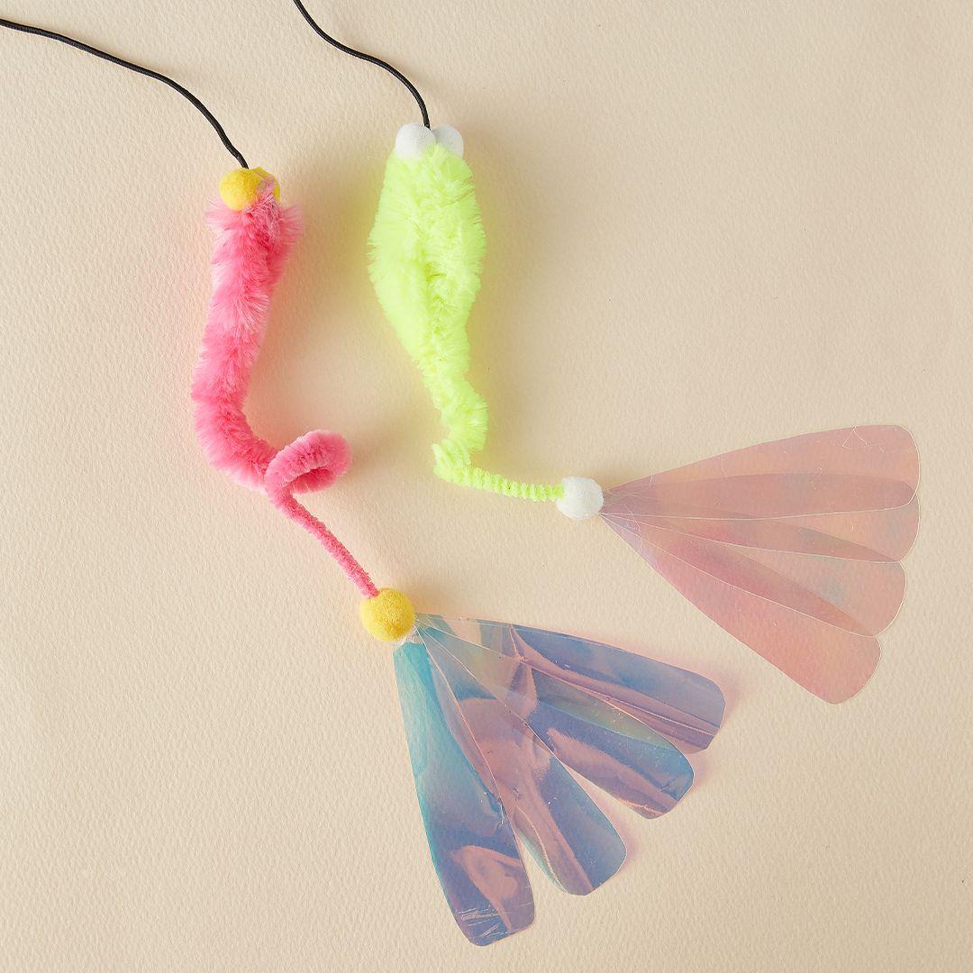 猫じゃらし カシャカシャラバ 蛍光イエロー/蛍光ピンク