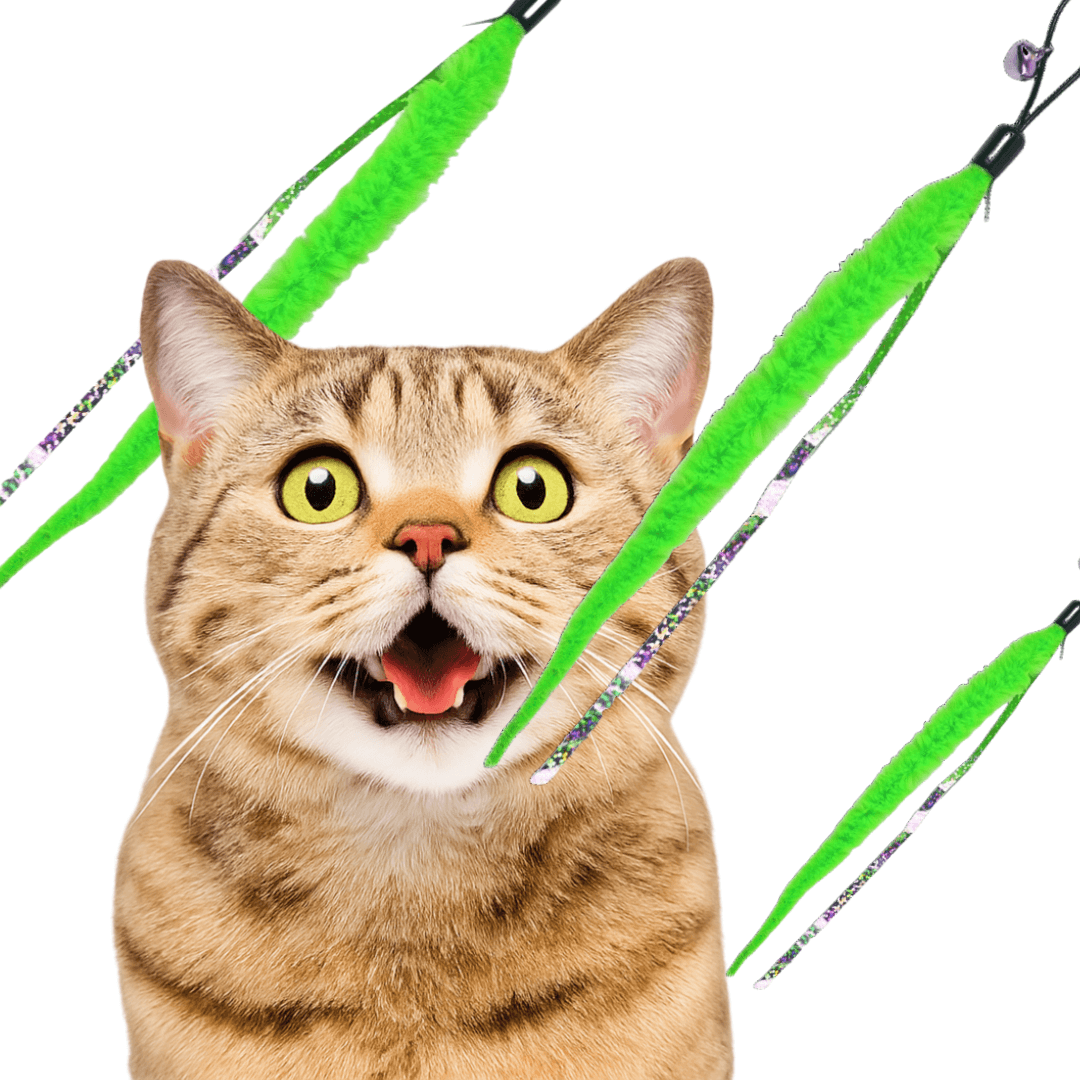 猫 釣り竿 おもちゃの詰め替え 蛍光カシャ スネーク