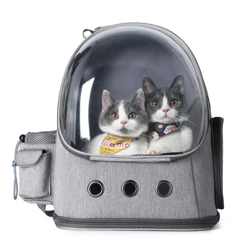 Pet Forever 犬用 透明 バックパック 猫用 宇宙船 バッグ 愛犬 リュック キャリア 猫用キャリーバッグ