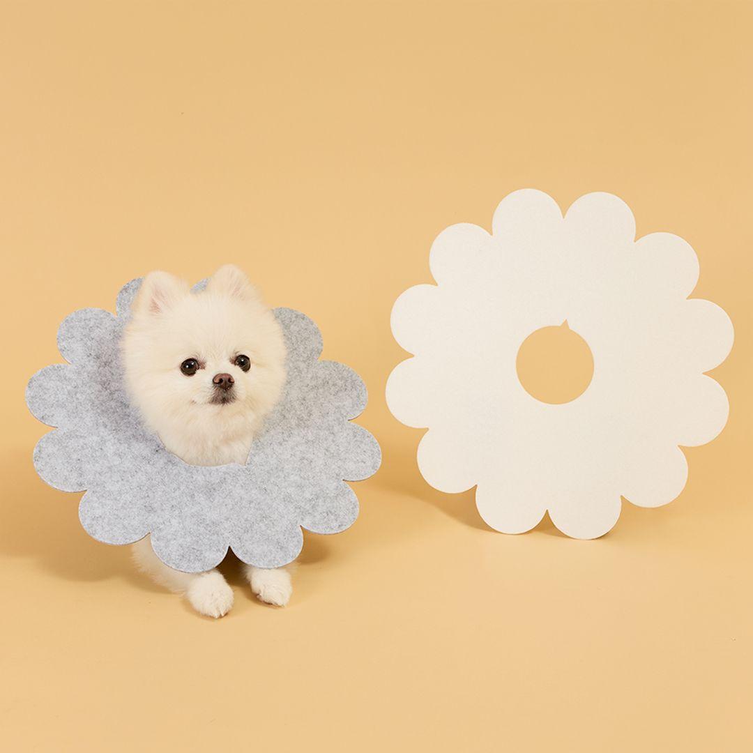 PETHOLIC NEW デイリー ネックカラー グレー/ホワイト