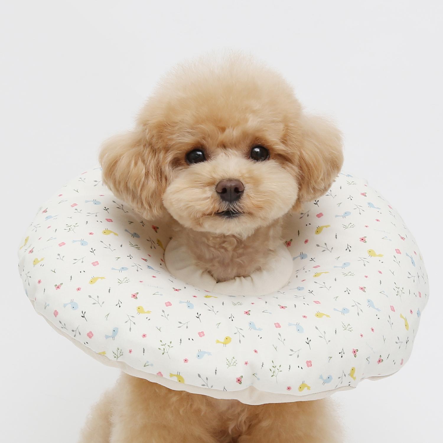 LITO GATO オーガニック 犬用ネックカラー 漏斗型 首保護具 カバー分離型 スウィートガーデン S