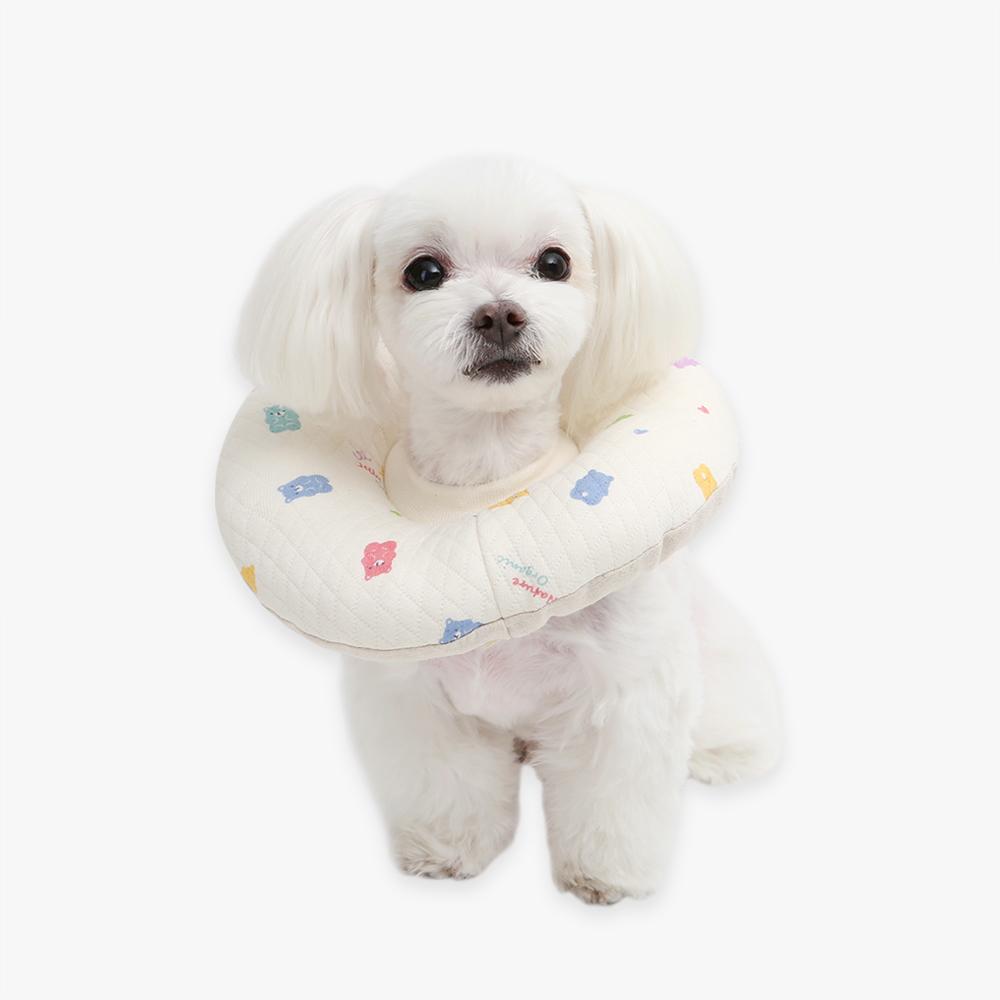 ITSDOG オーガニック 一体型 キルティング ネックカラー ジェリーベア