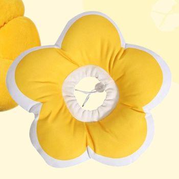 猫用 ふわふわ フラワー 介護カラー S タイプ2 1P 防水 手術用 エリザベスカラー