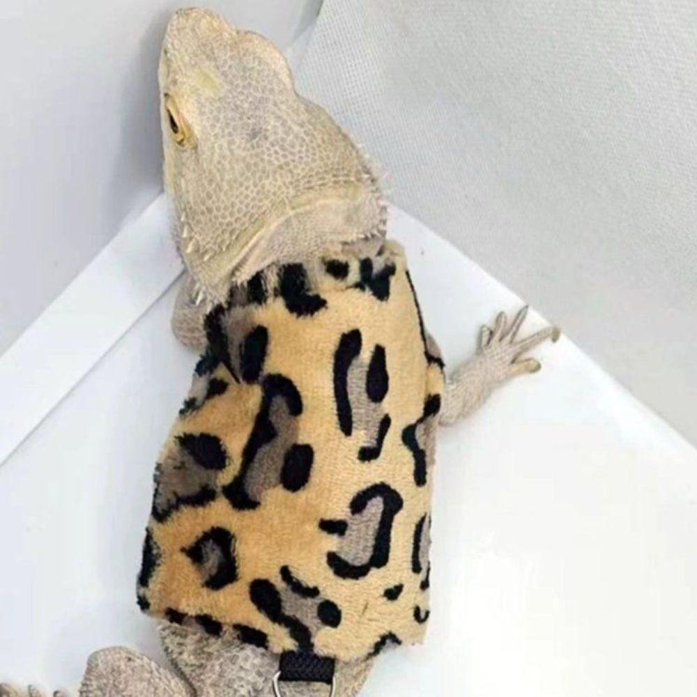 トカゲ用ウェア Tシャツ ベスト ハーネス ストラップ レプタイル アパレル パーカー パープル オレンジ