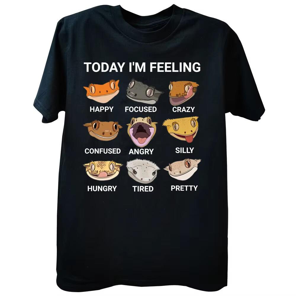 トカゲ服 入荷しました クレステッドゲッコー Tシャツ 着用中 夏スタイル グラフィックコットン半袖 誕生日プレゼント メンズ