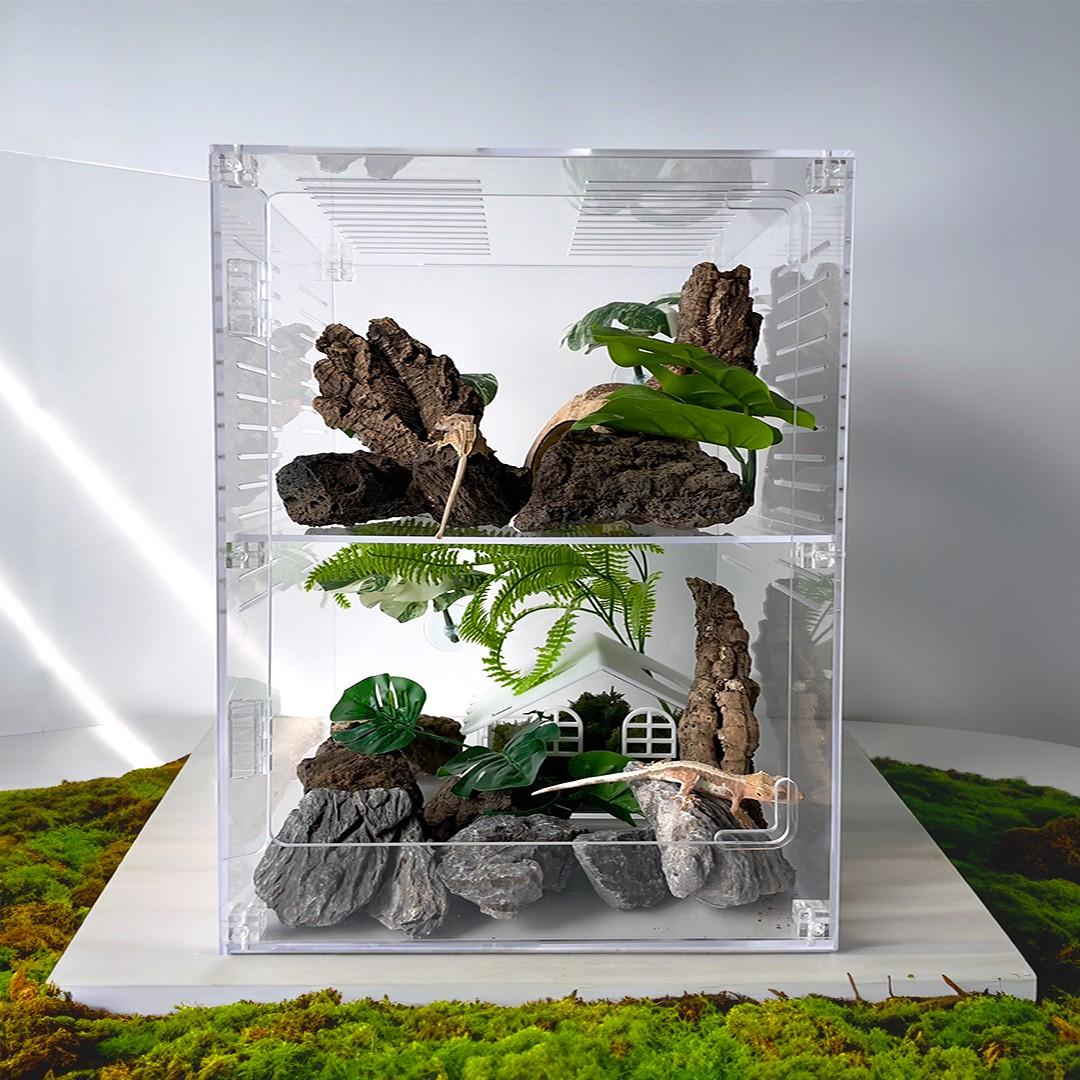 トカゲ 飼育ケース クレスティッドゲコ 飼育ケース クレス 爬虫類 クレスティッドゲコ 20x20x30 透明