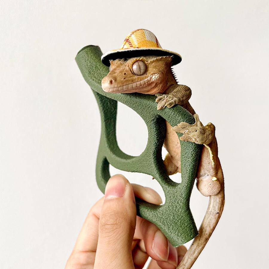 クレスティッドゲコ ポールダンス ジャングルジム バックアップ 人工ツル クレス シェルター 飼育ケース ジャングル