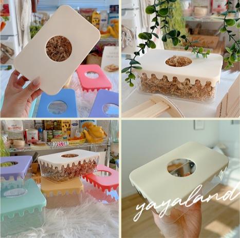 ヤヤランド ウェット隠れ家 四角 トカゲ クレステッドゲッコー 爬虫類 クレステッドゲッコー 隠れ家