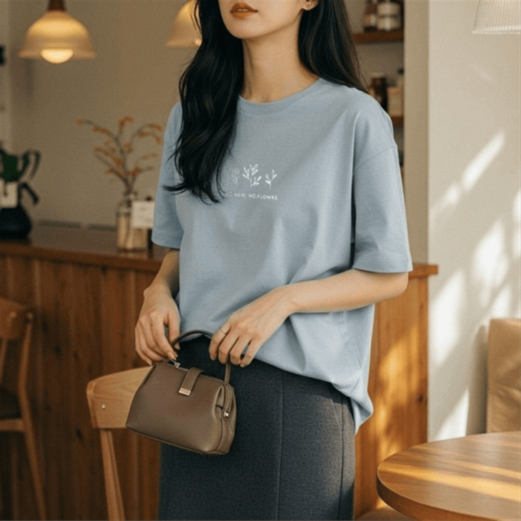 レディース プリント 半袖 ルーズフィット 夏 トップス ジャケット インナー Tシャツ 44