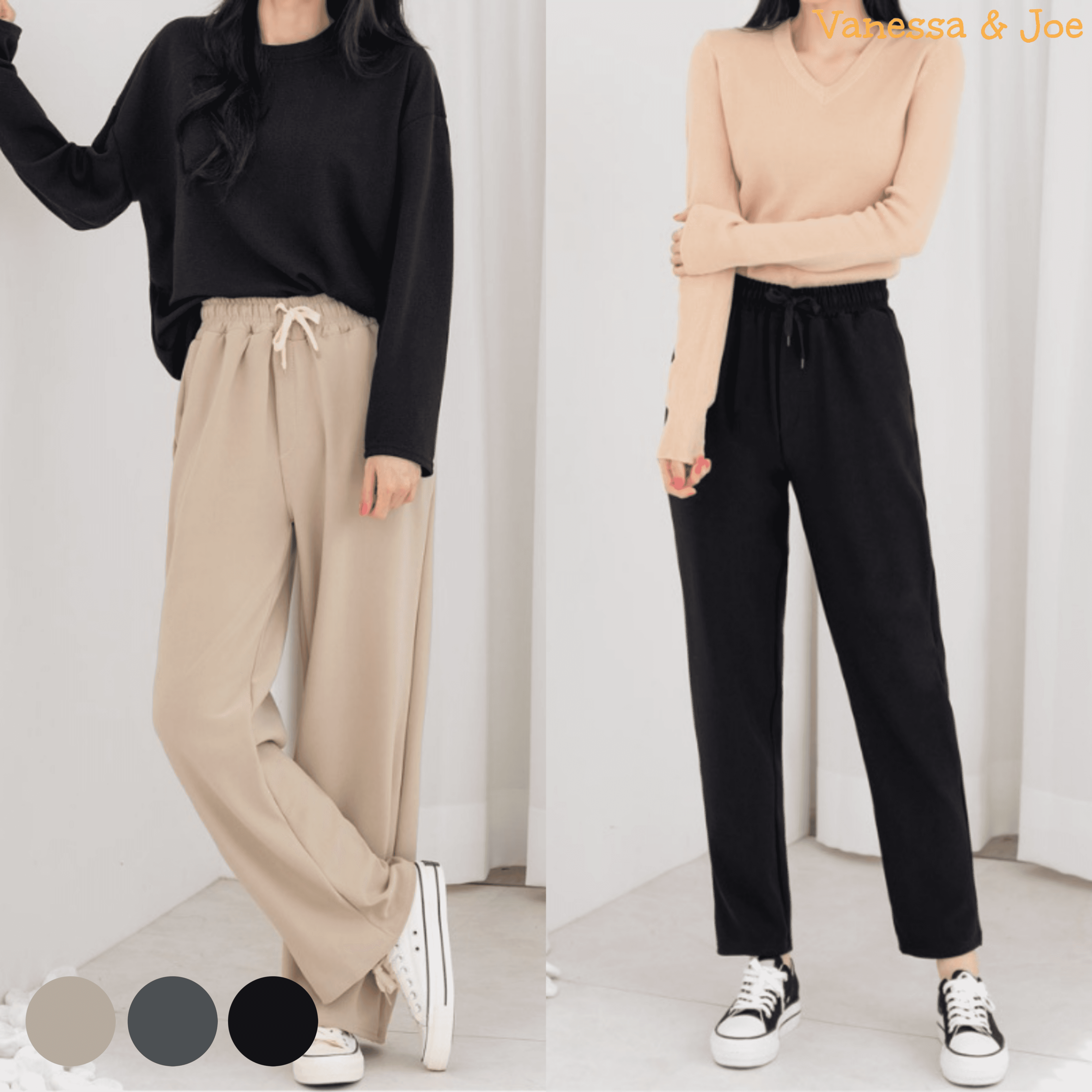 レディース 快適パンツ ゴムウエスト 作業着パンツ 春 バンディング ワイドパンツ 夏