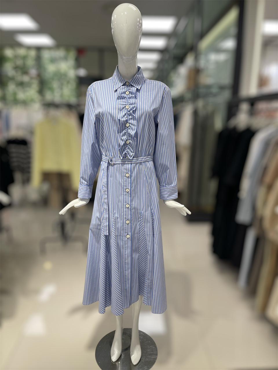 듀엘 ストライプ ベルティッド ワンピース L241PSE014