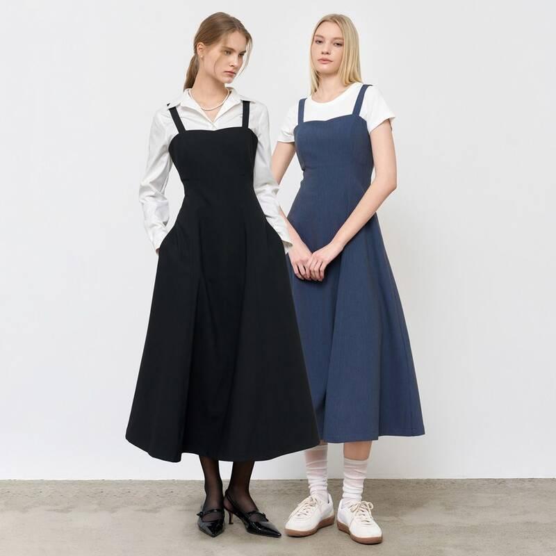 ジェネラルアイディア ノースリーブ フレア ロングワンピース WBE1L15502